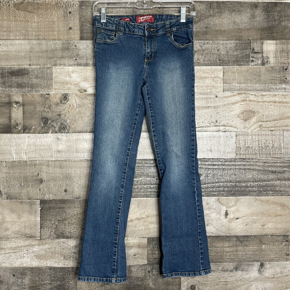 Arizona‎ Jean Youth Bootcut Denim Jeans Adjustable Waist Size 16 Blue 5 Pocket